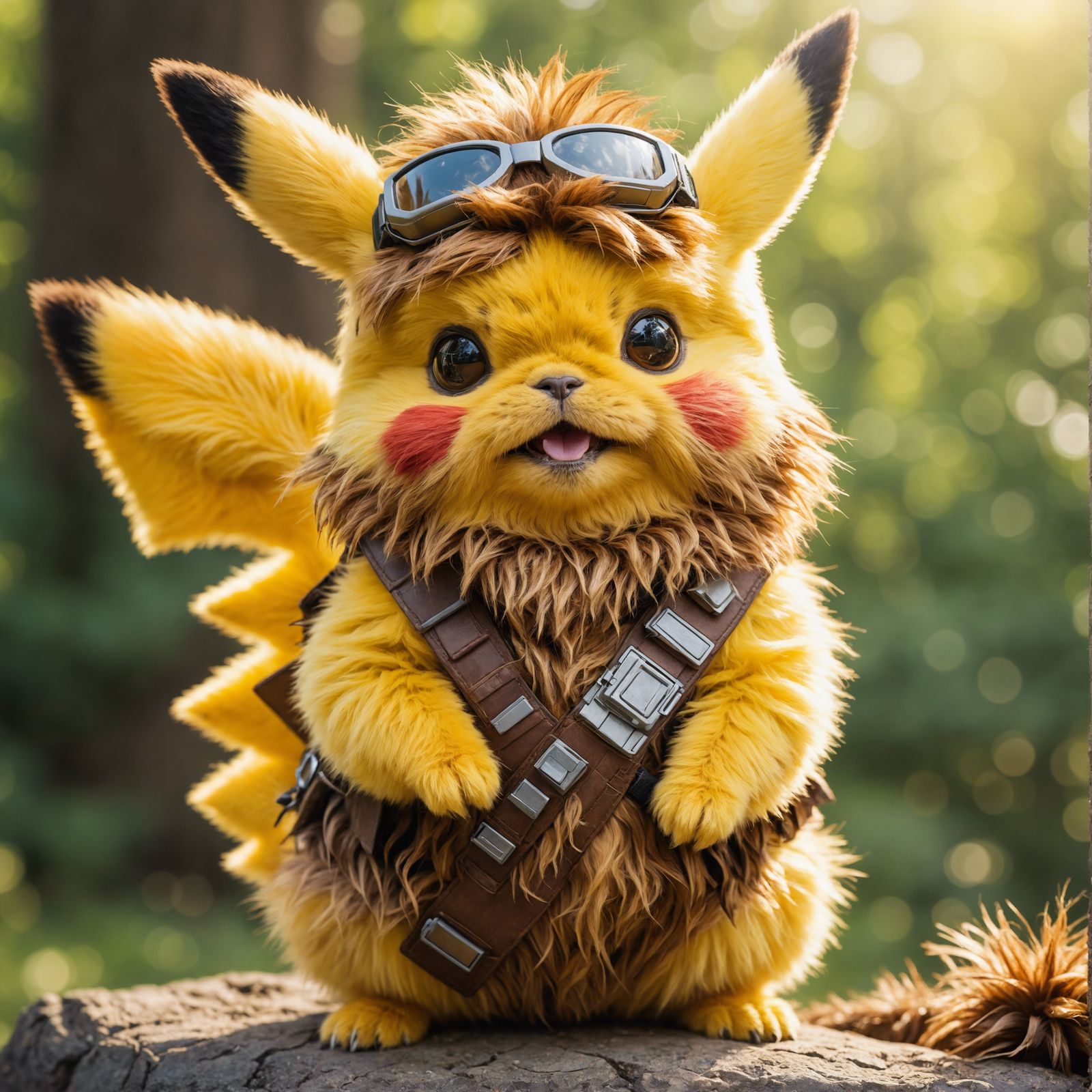 Pikachu as Chewbacca Portrait in Soft Style