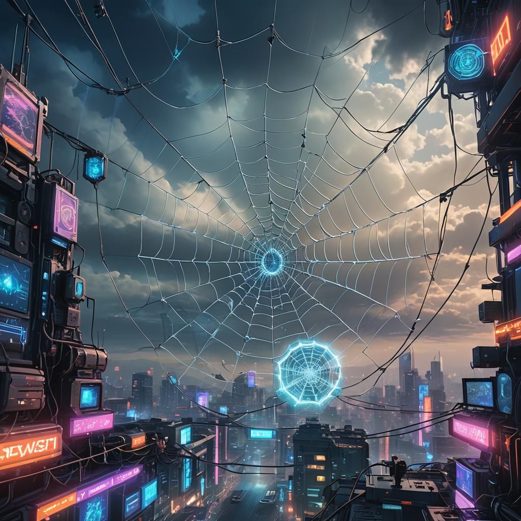 Cyberpunk Web Connects Clouds to Computer System