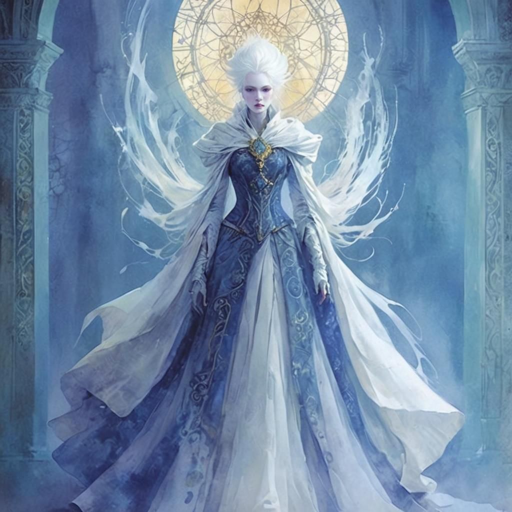 Magical Female Mage in Avant-Garde Style