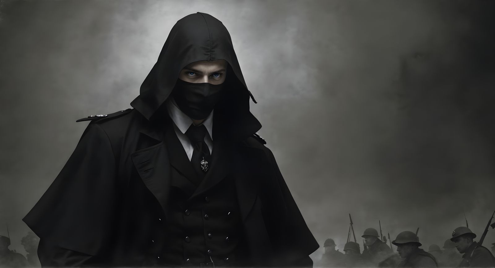 WWI Sailor in Cinematic Steampunk Horror Scene