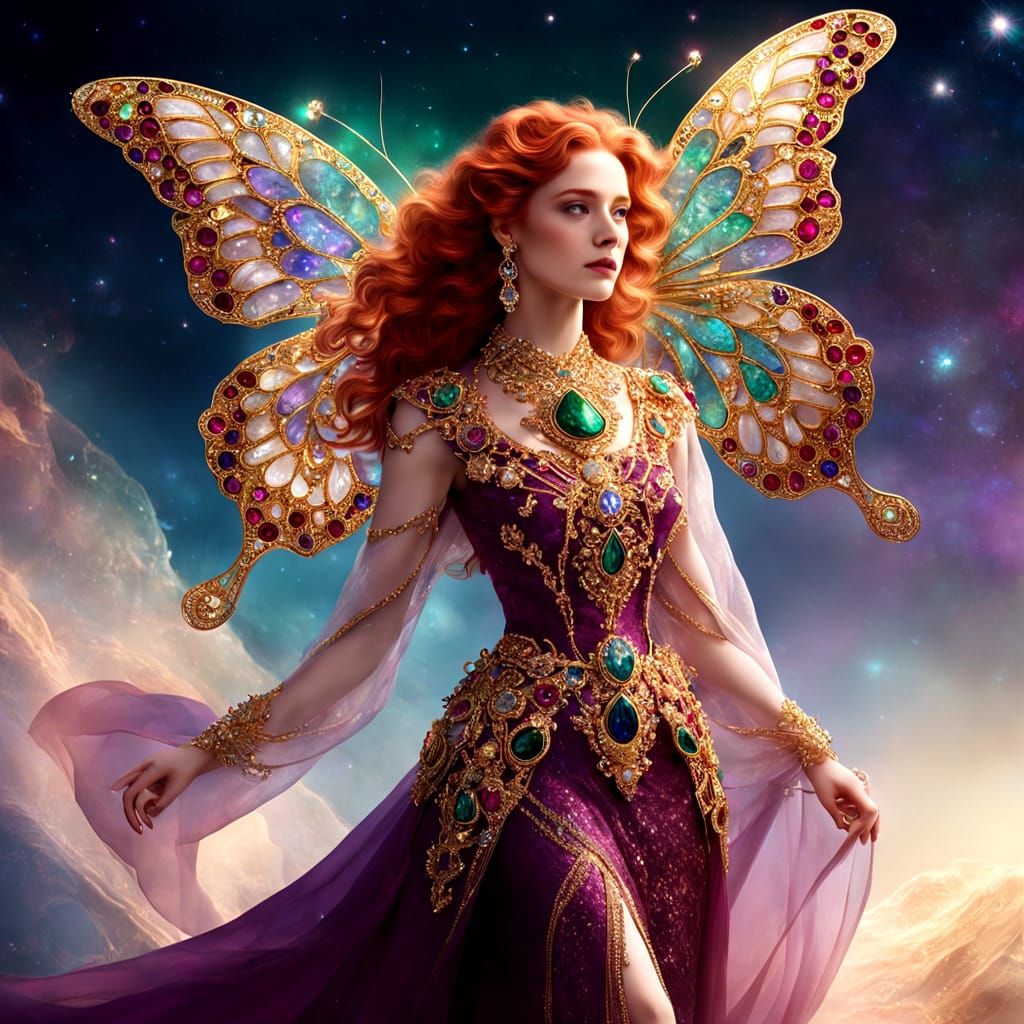 Jewel-Toned Goddess Shines Bright in Ethereal Setting