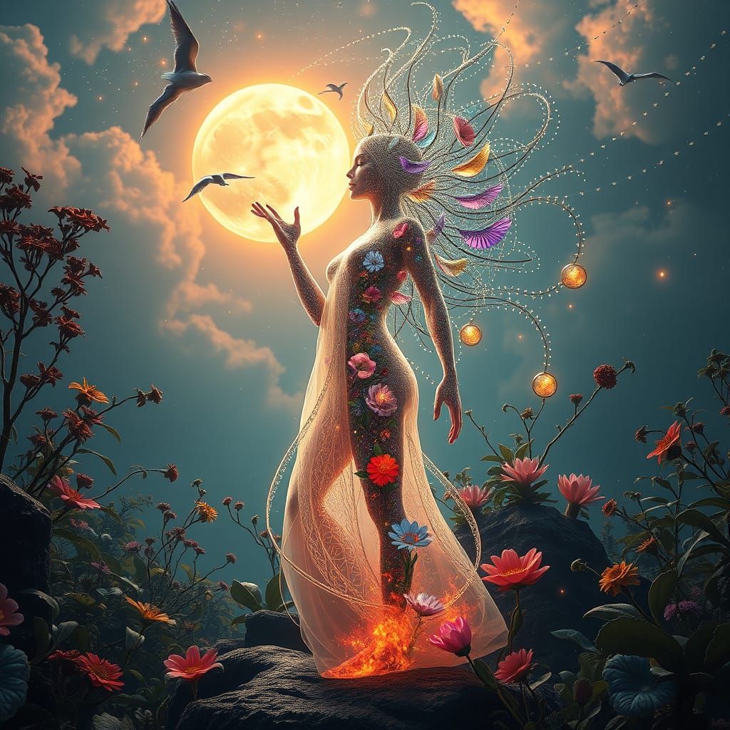 Emerging Cosmic Goddess in Liminal World