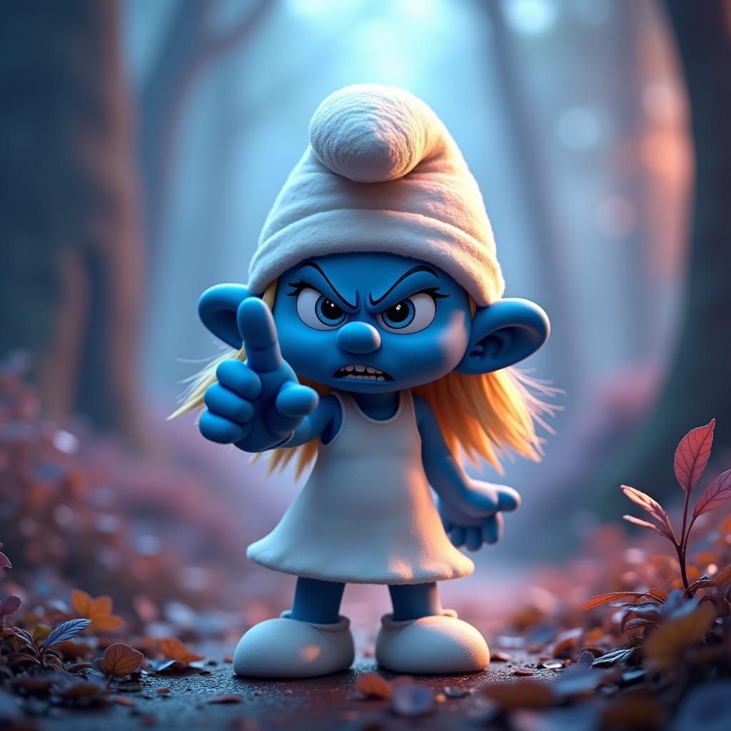 Angry Smurfette Points: Fantasy Concept Art