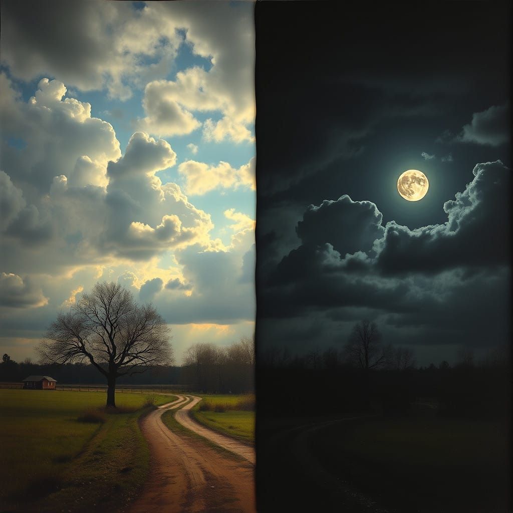 Divided Light in a Rural Landscape