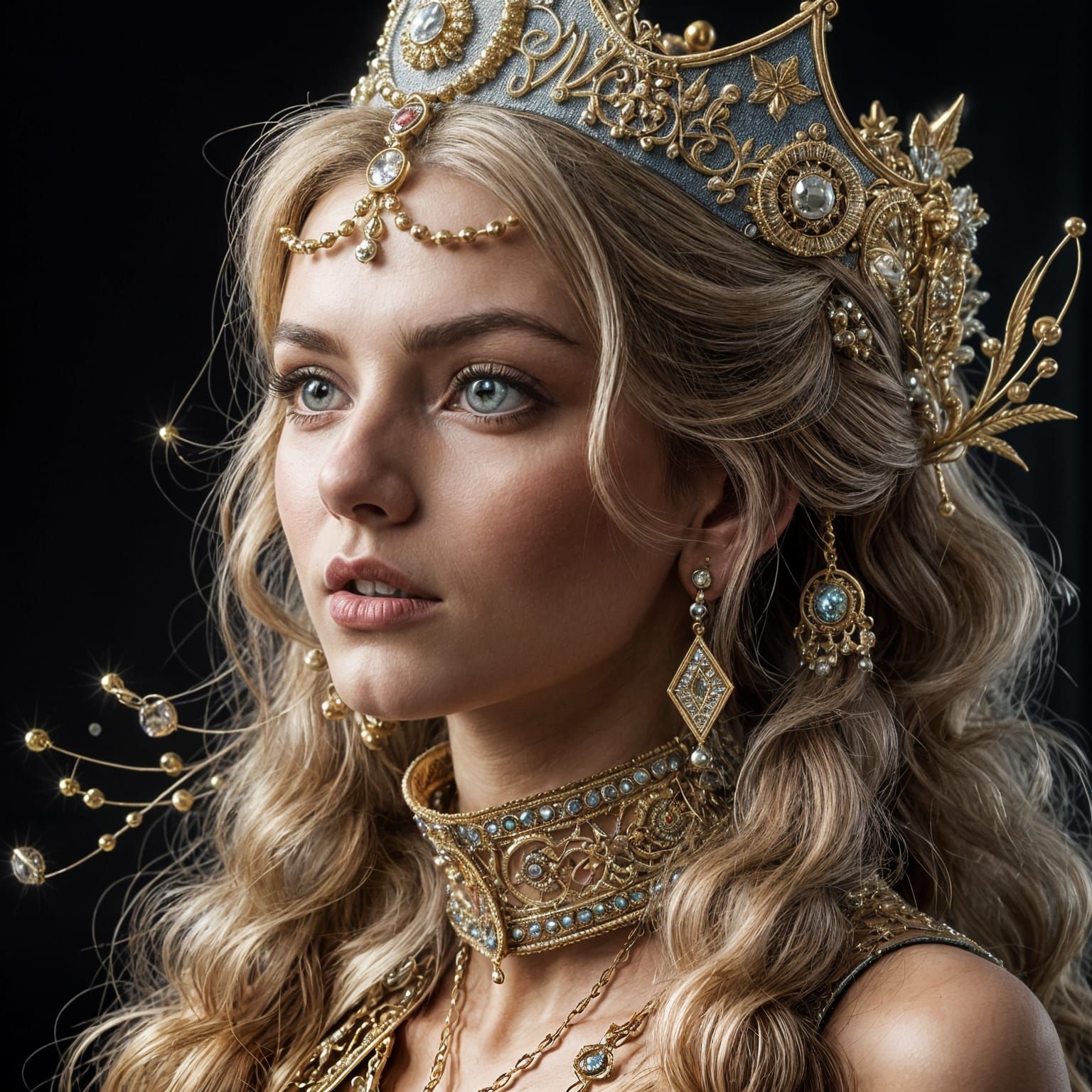 Golden Age Russian Noblewoman Emerges from Card Game in Eleg...