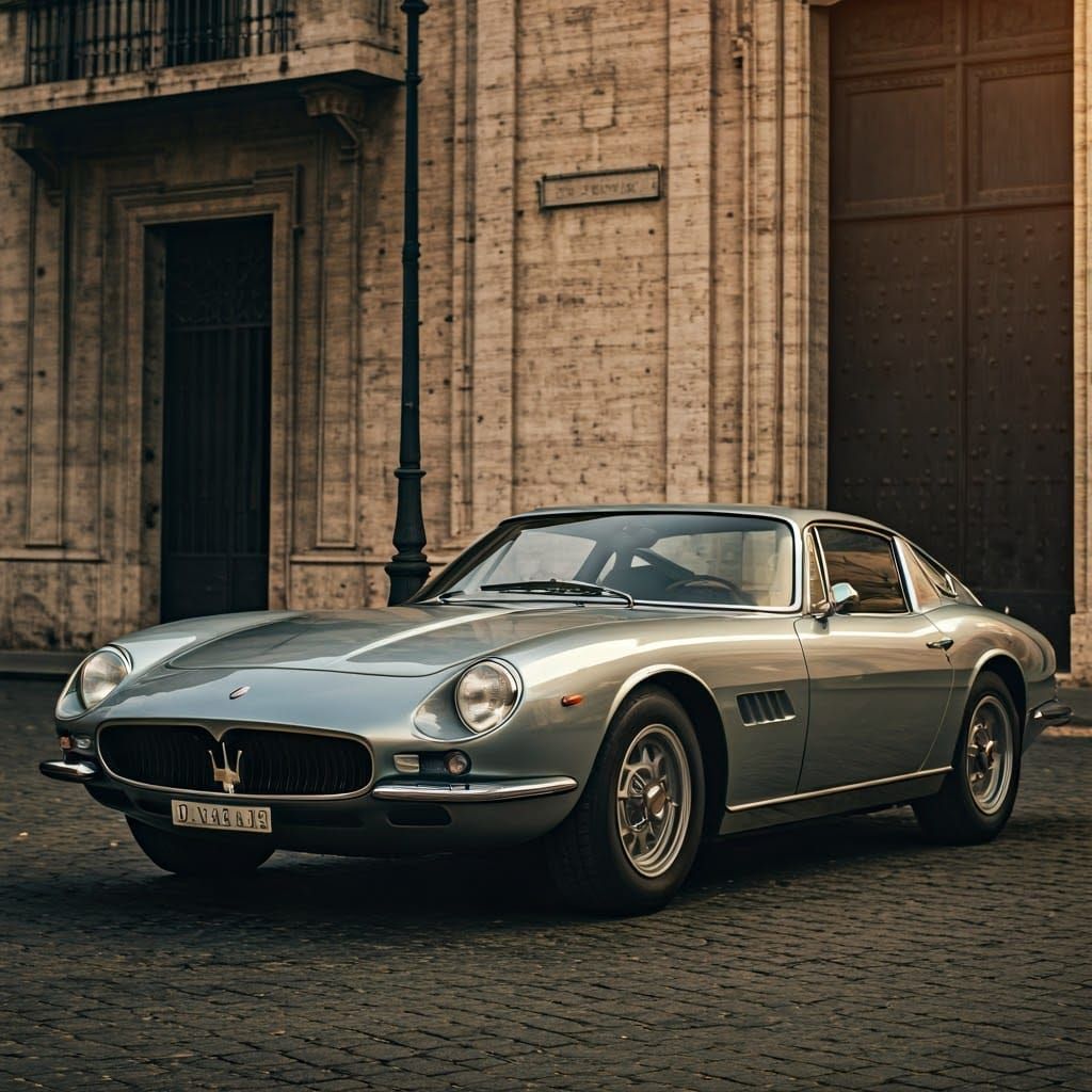 Elegant Maserati 2000 GT in Golden Roman Light