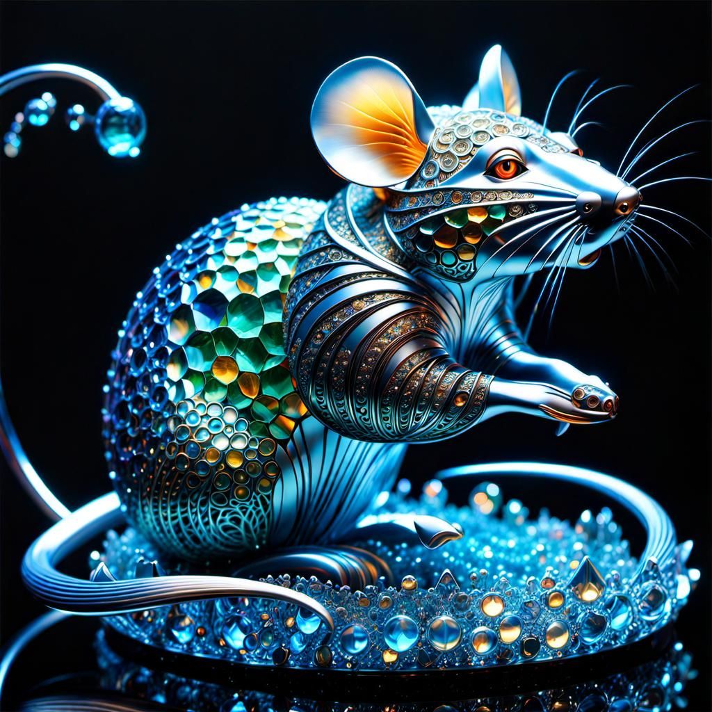 Underwater Crystal Sculpture in Magical Fantasy Style