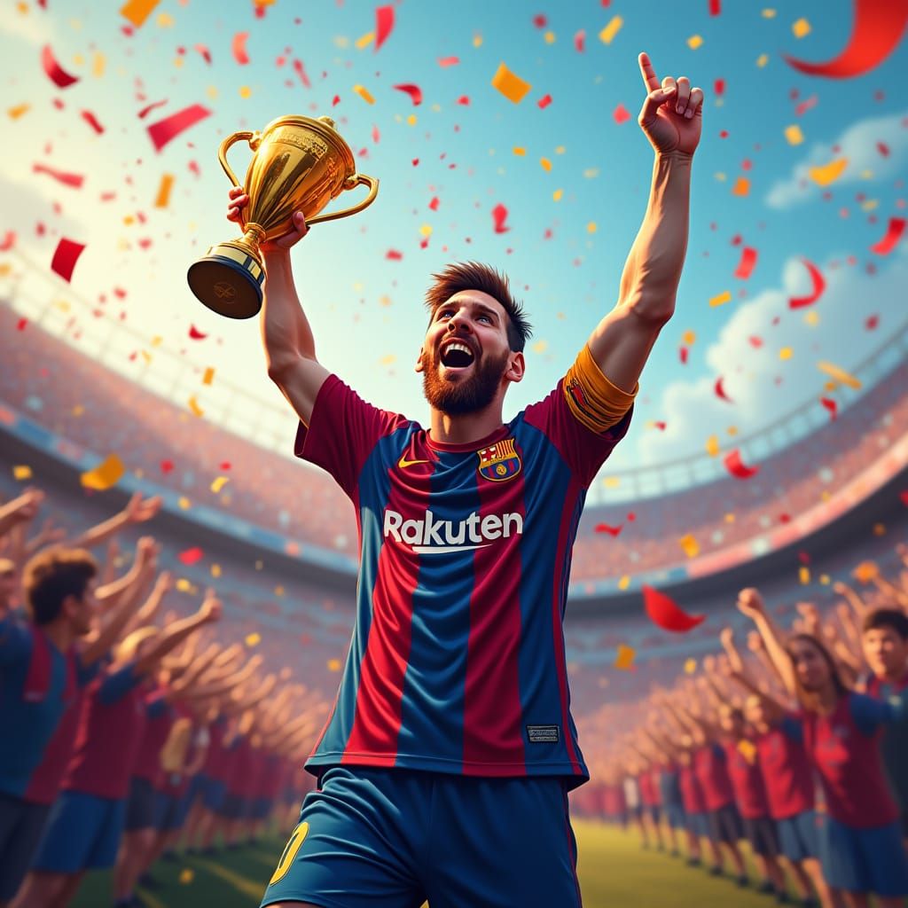 Lionel Messi's Triumphant Soccer Victory