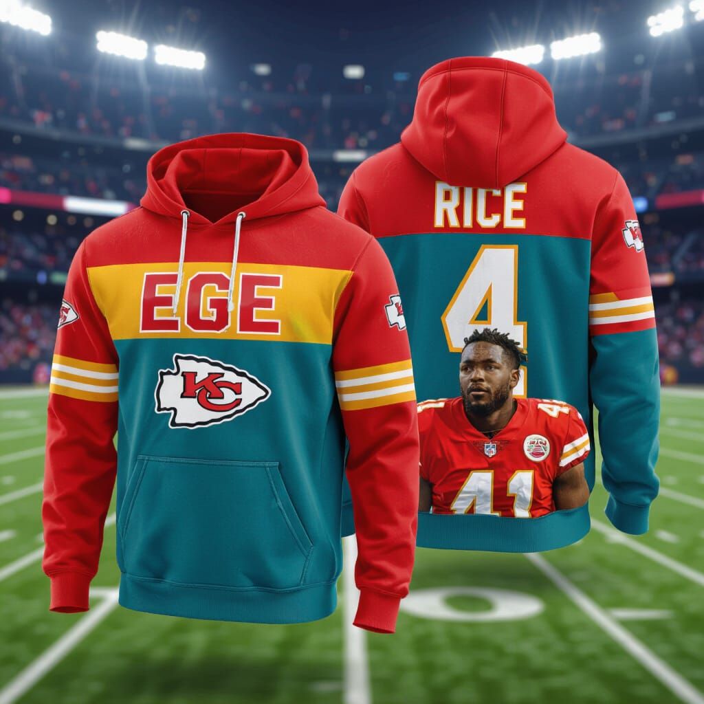 Kansas City Chiefs Hoodie Mockup Featuring Rashee Rice