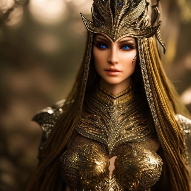 Ethereal Elven Archer in a Fantasy Art Style