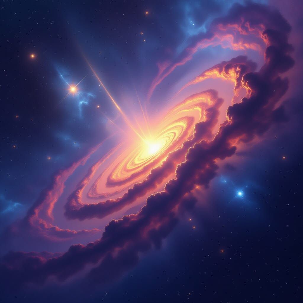 Cosmic Nebula: Hyperrealistic Digital Art of Space