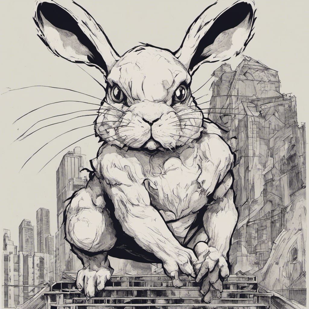 Kaiju Rabbit Attacks the City