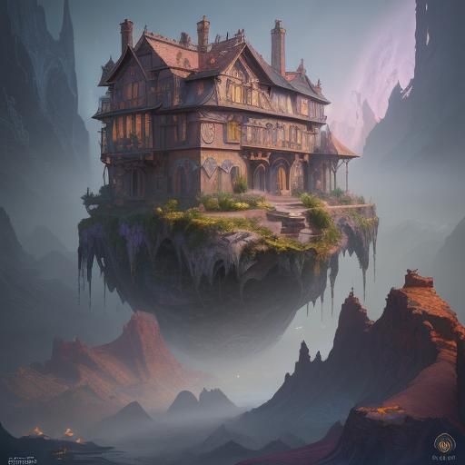 Intricate Matte Painting: Mirror and Fireplace