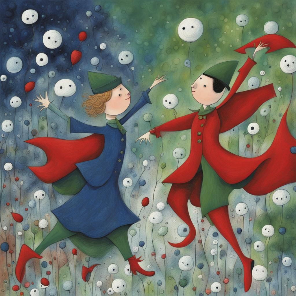 Whimsical Comic Book Art with Vivid Colors