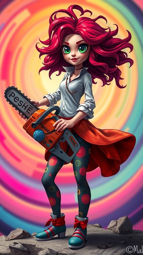 Vibrant Persephone Character in Playful, Pictoplasma-Inspire...