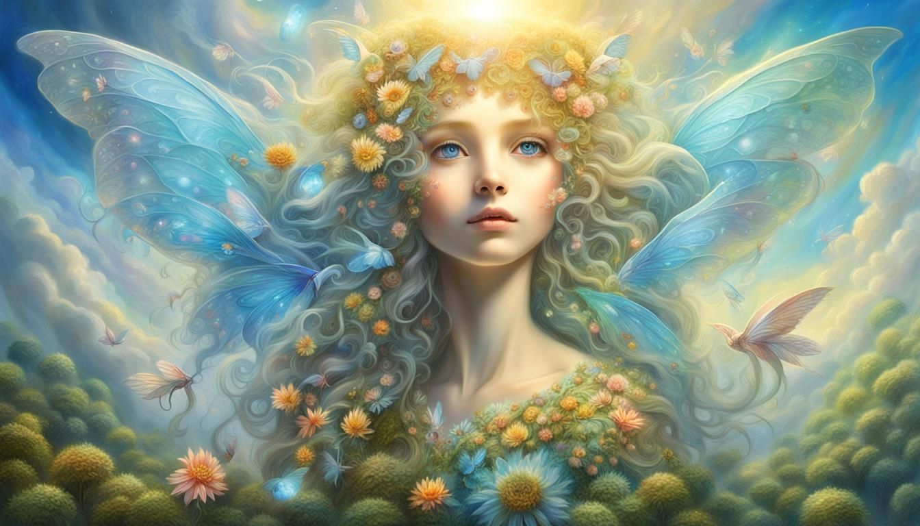 Mystical Fairy Reunion in a Cosmic Ambiance