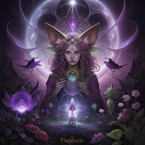 Dawn Flower Fey Garden Protectors in Mixed Media