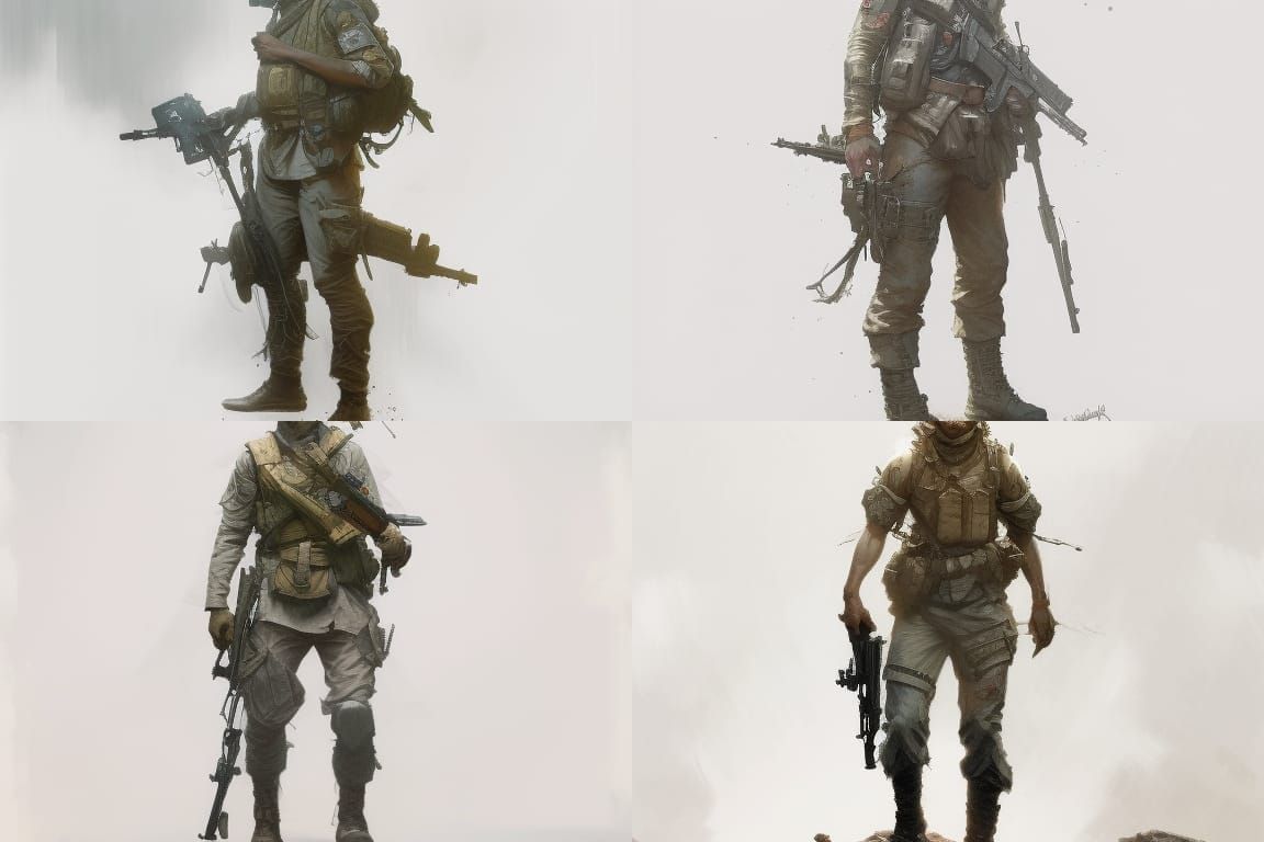 Dark Fantasy Soldier Concept Art in 8k Resolution