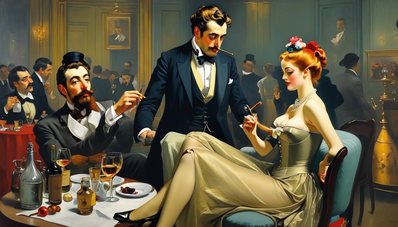 Bachelor Origin: Lautrec Meets Cheval Surrealism