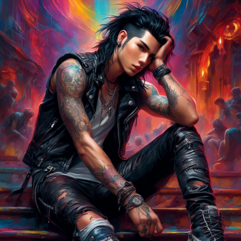 Handsome Emo Rock Singer on Stage