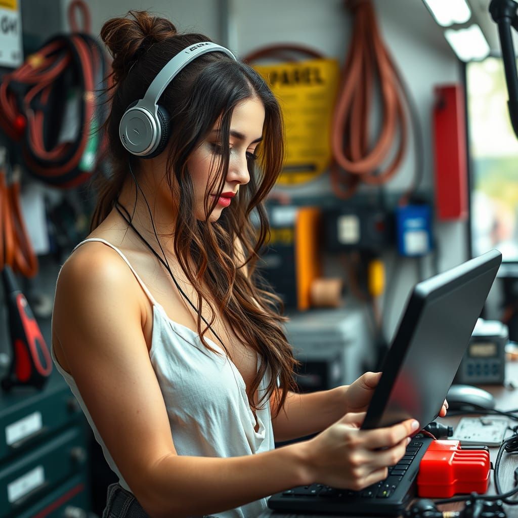 Femme Fatale in the Repair Shop