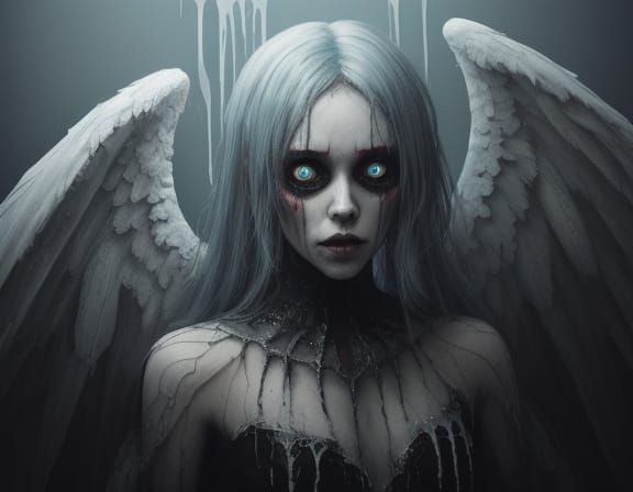 Creepy Angel in Ominous Void