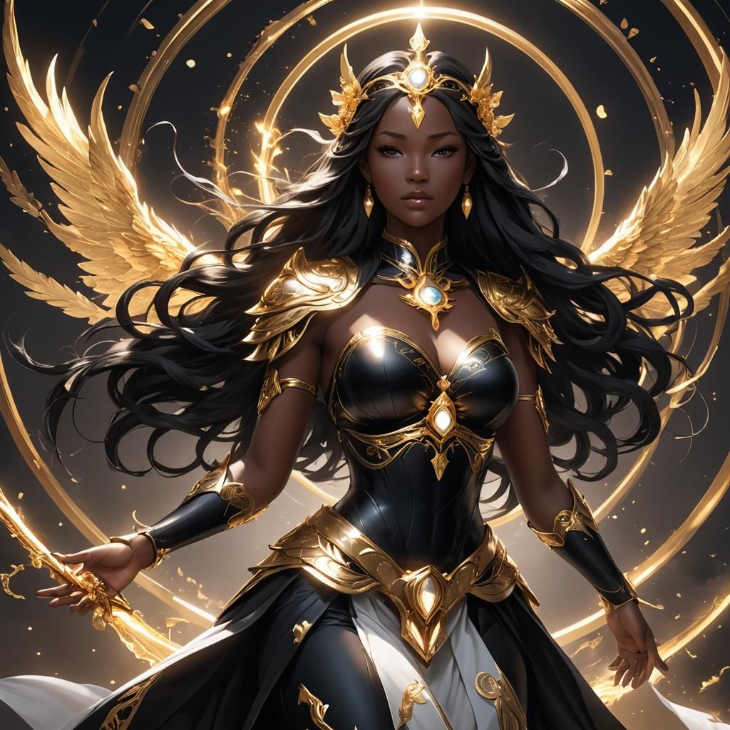 Radiant Meditation Goddess: Anime-Inspired 3D Art