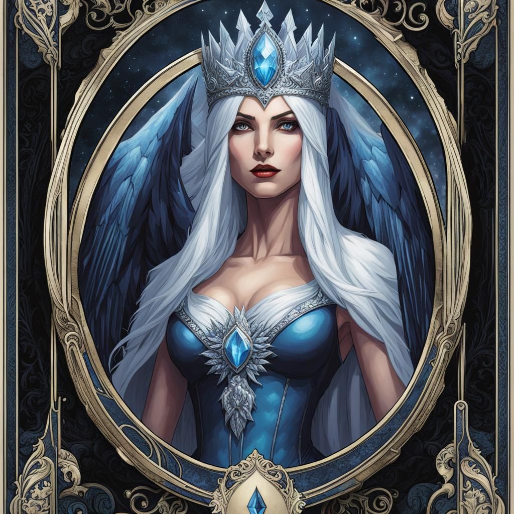 The Frost Queen Playing Card in Ravenloft Style