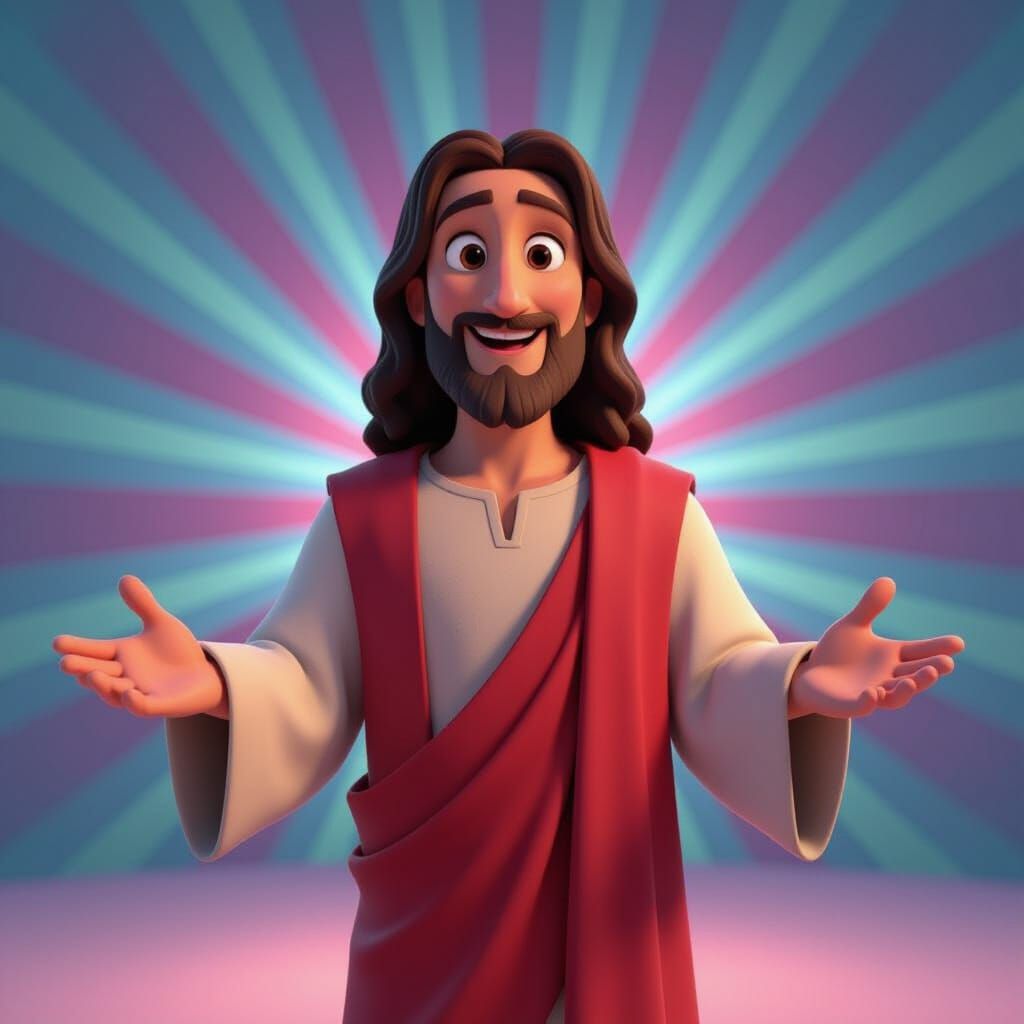 Jesus as Pixar-Style 3D Animated Character