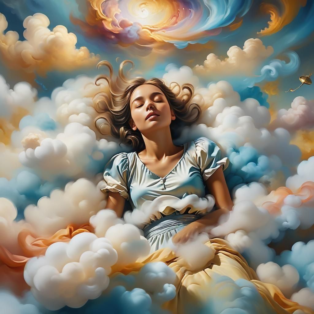 Person Sleeping and Feeling Dreams