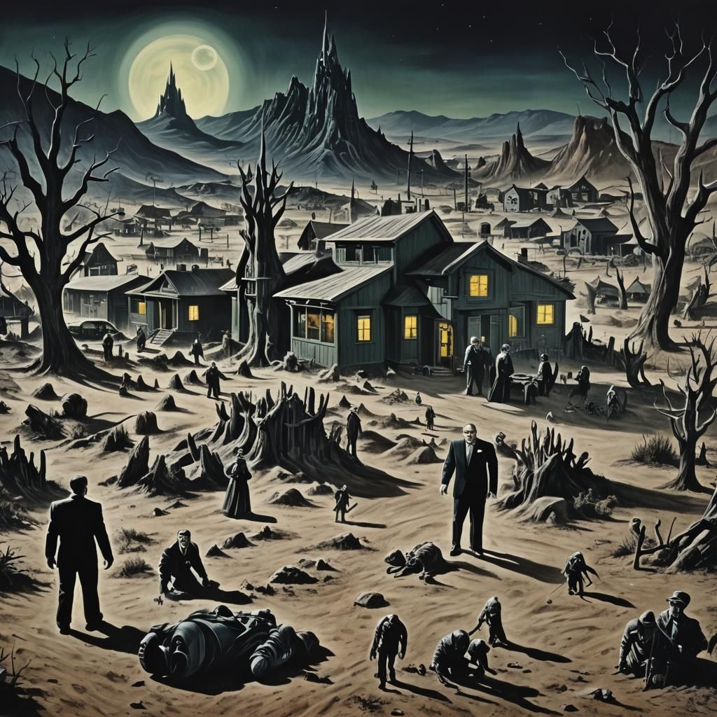 Plan 9 From Outer Space: Detailed Matte Painting