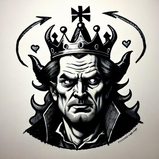 Devil Contemplates Kingship in Thought Bubble