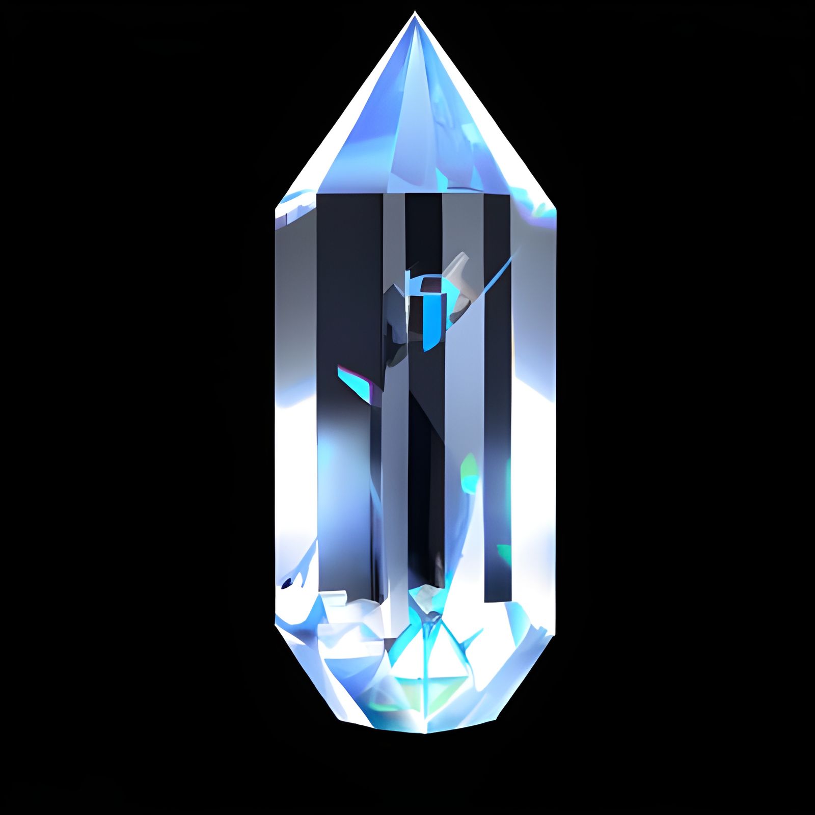 Detailed 3D Render of a Quartz Gem