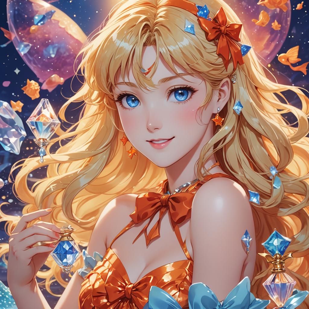Sailor Venus Promotes Perfume: Digital Anime Art