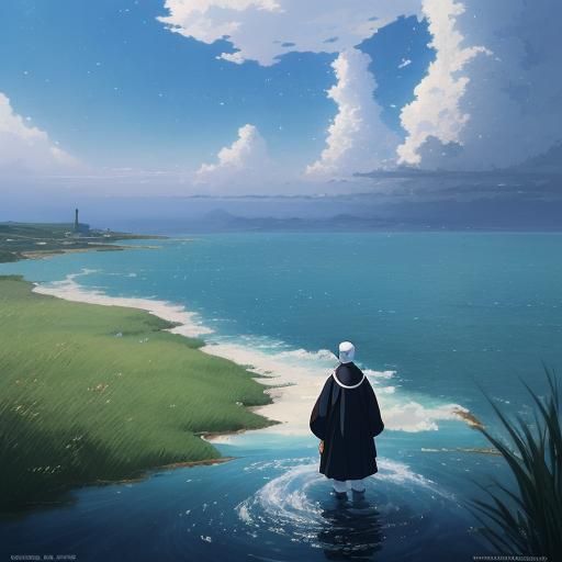 Tranquil Shores: Studio Ghibli Anime Visual