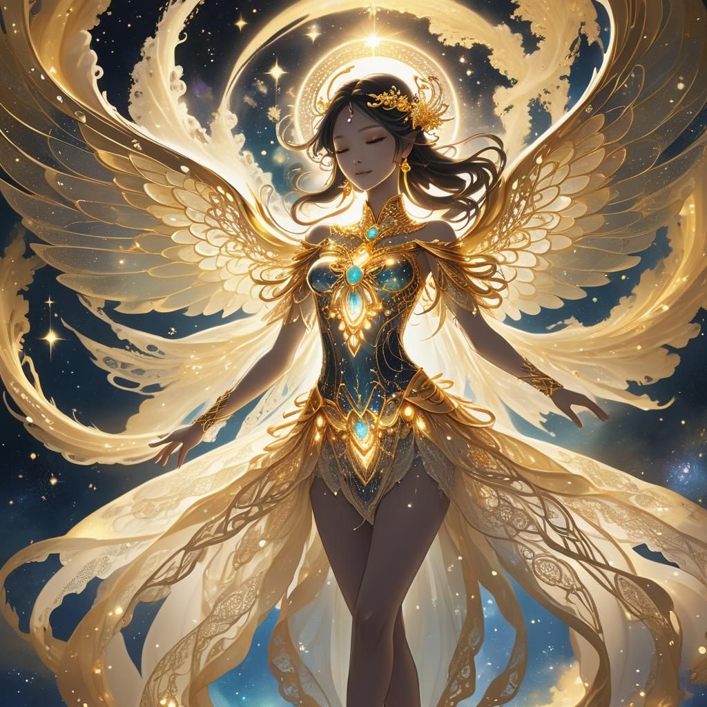 Celestial Being in Anime Style, Digital Painting