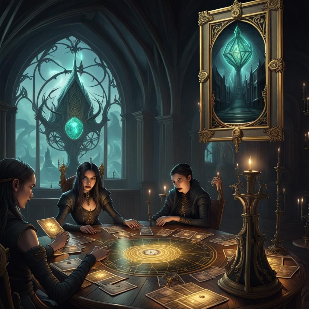 Eldritch Tarot Card Deck in Gothic Aetherpunk Style