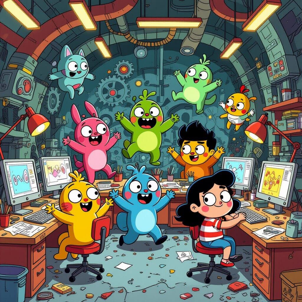 A big mash up at the cartoon factory