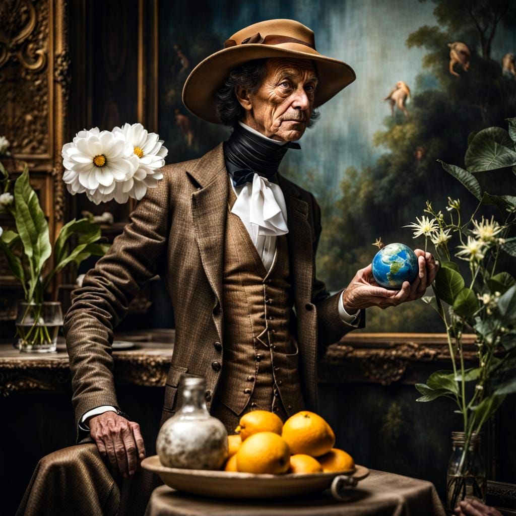 Surreal Alien Restaurant Celebration in Dreamy Light