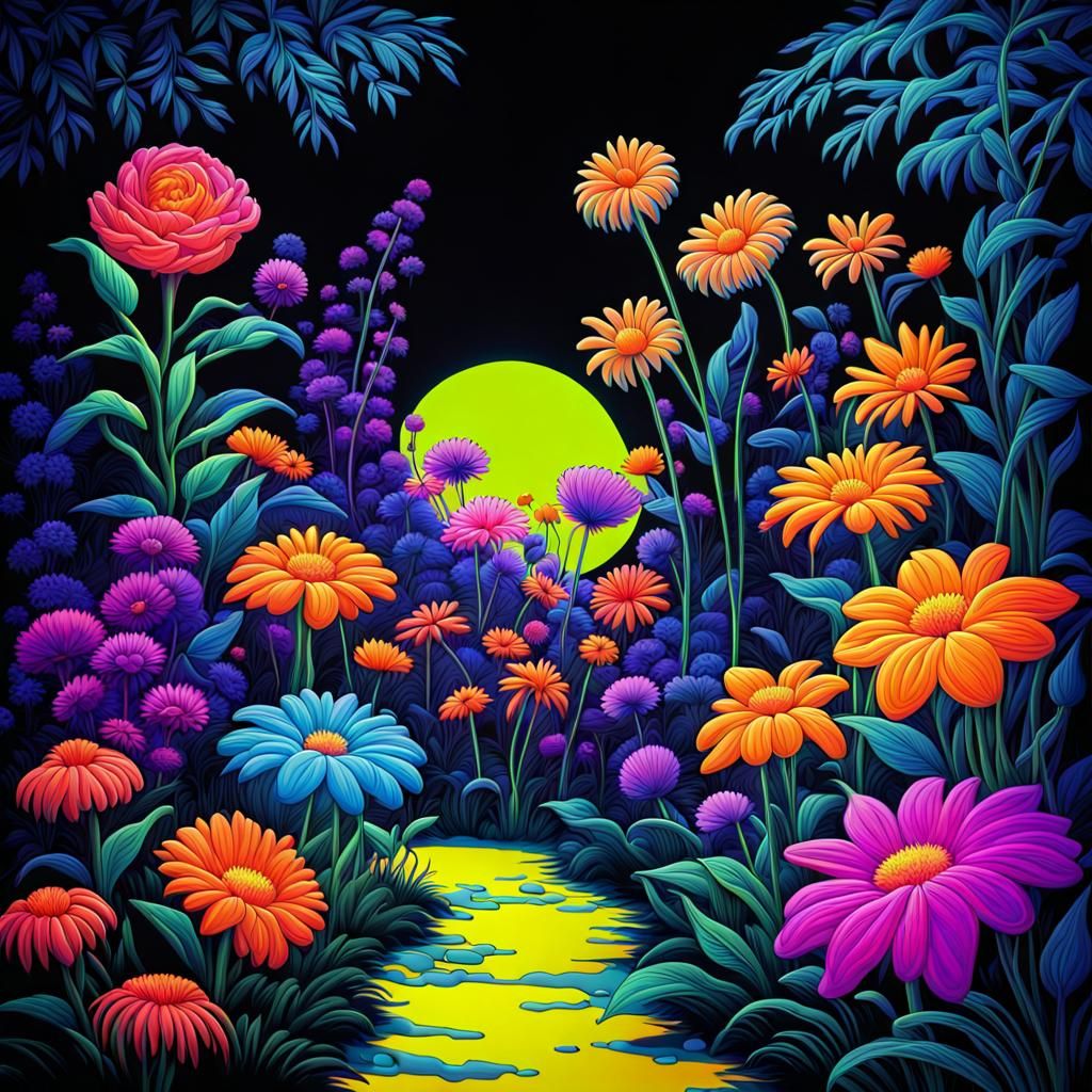 Black Light Garden