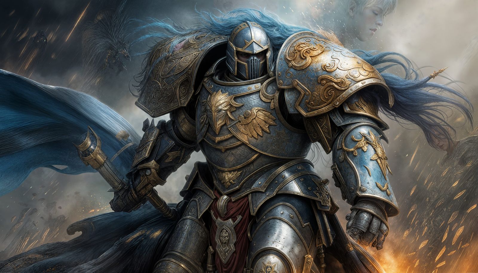 Hyperrealistic Battlefield March in Splash Art Style