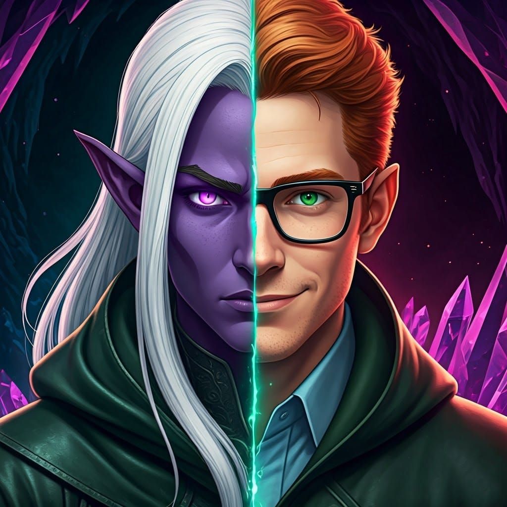 The Dark Elf Within: Anime-Inspired Movie Poster