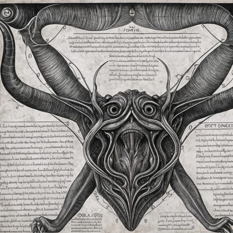 Anatomical Study of a Mythical Creature in a 17th Century St...