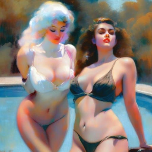 Girl Smiling at Burning Man, Figurative Style