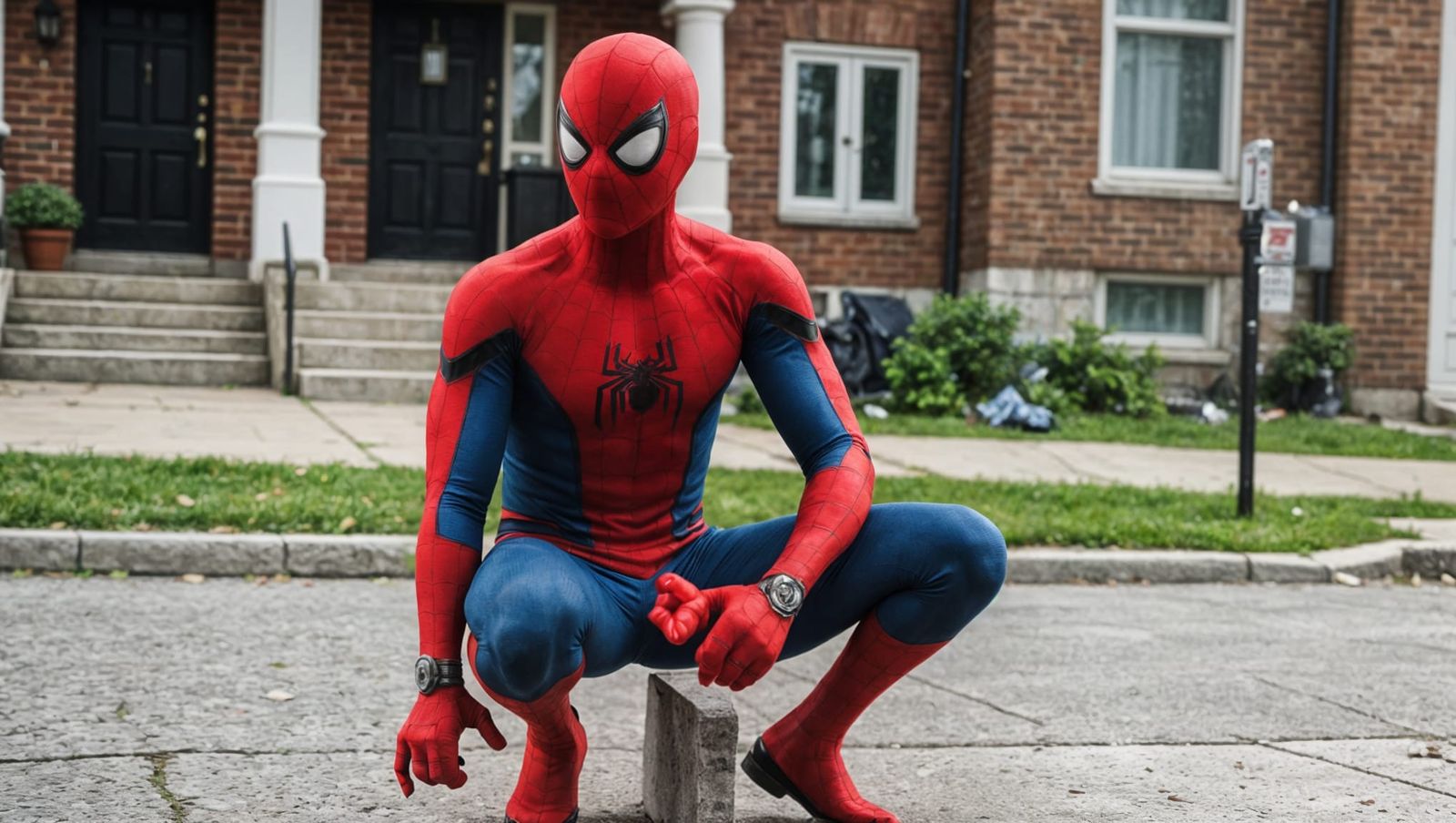 Friendly Neighbourhood Spiderman Cartoon Illustration