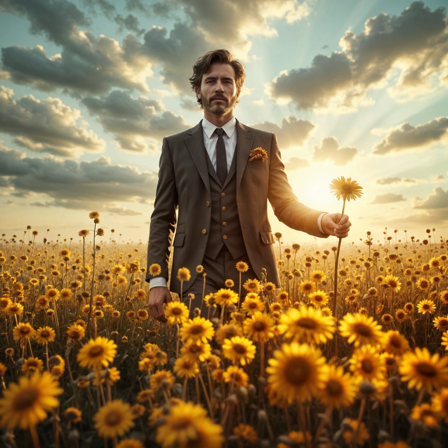 Ethereal Portrait of a Confident Man