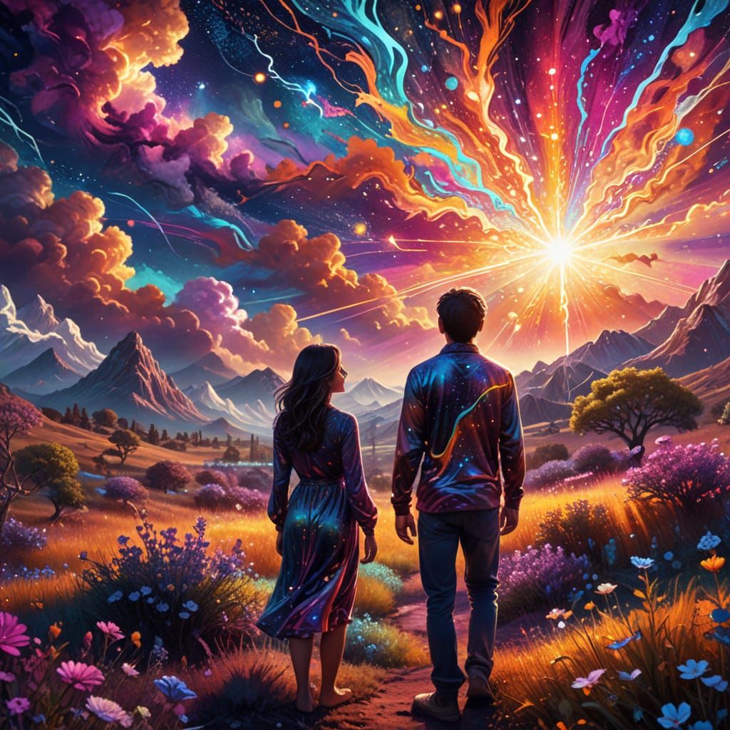 Cosmic Family in Vibrant Uplifting Landscape