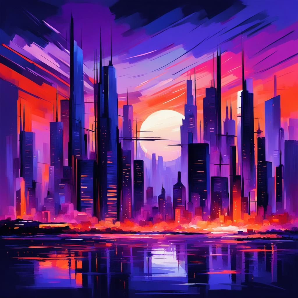 futuristic cityscape