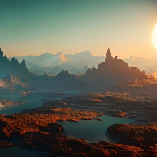 Fiery Planet Concept Art in Unreal Engine 5