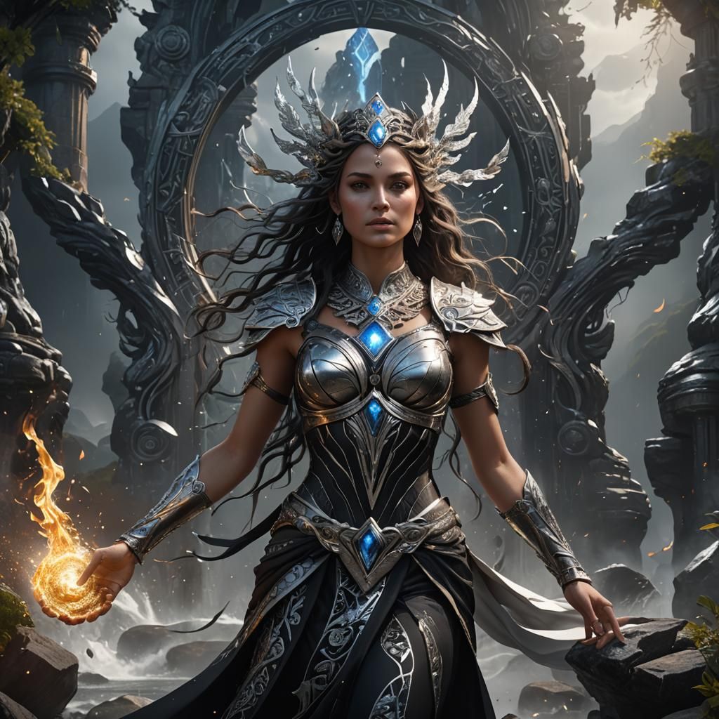 Goddess Rebecca of the Elements: Digital Art